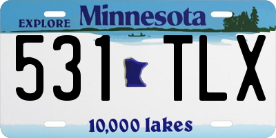 MN license plate 531TLX