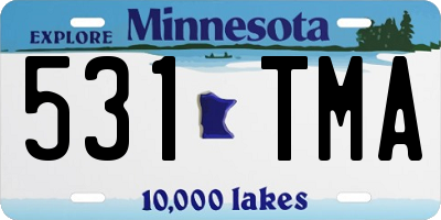 MN license plate 531TMA