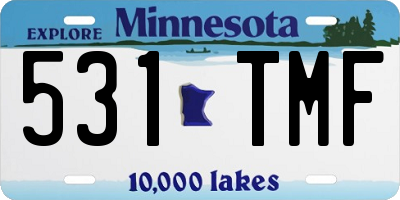 MN license plate 531TMF