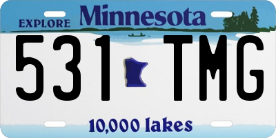 MN license plate 531TMG