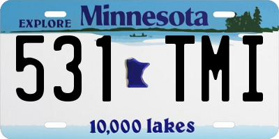 MN license plate 531TMI