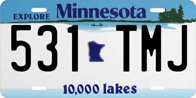 MN license plate 531TMJ