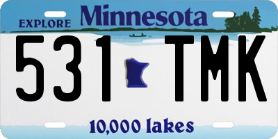 MN license plate 531TMK