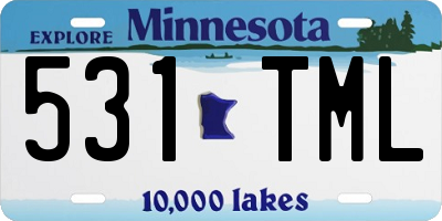 MN license plate 531TML