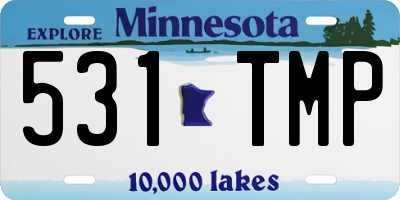 MN license plate 531TMP