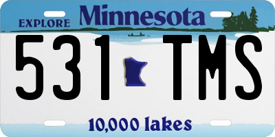 MN license plate 531TMS
