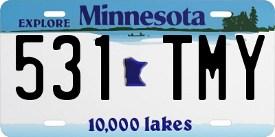 MN license plate 531TMY