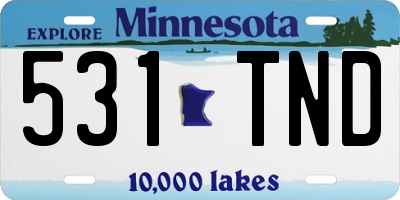 MN license plate 531TND