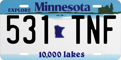 MN license plate 531TNF