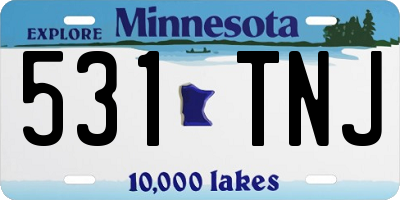 MN license plate 531TNJ