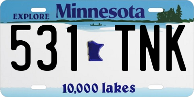 MN license plate 531TNK
