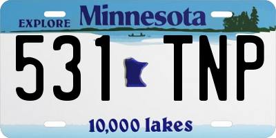 MN license plate 531TNP