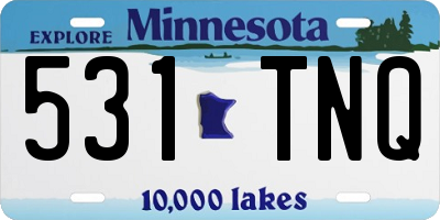MN license plate 531TNQ