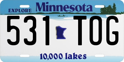 MN license plate 531TOG