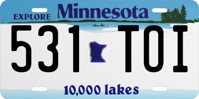 MN license plate 531TOI