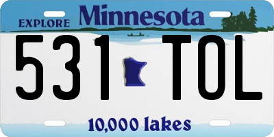 MN license plate 531TOL