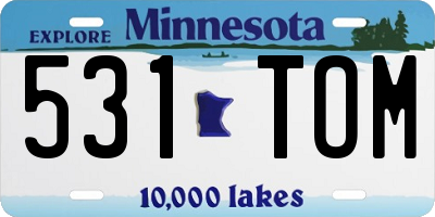 MN license plate 531TOM