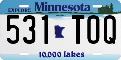 MN license plate 531TOQ