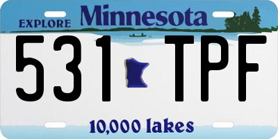 MN license plate 531TPF
