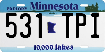 MN license plate 531TPI