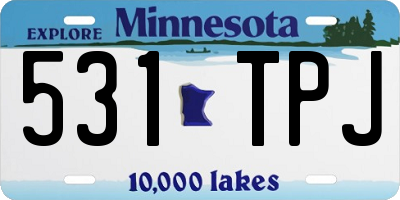 MN license plate 531TPJ