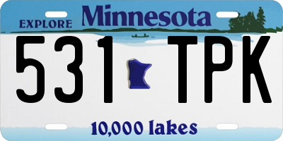 MN license plate 531TPK