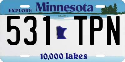 MN license plate 531TPN