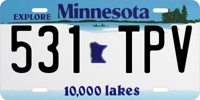 MN license plate 531TPV