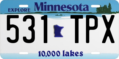 MN license plate 531TPX