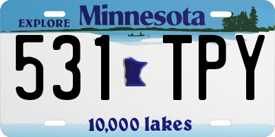 MN license plate 531TPY