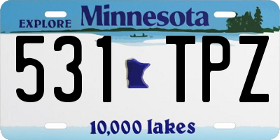 MN license plate 531TPZ