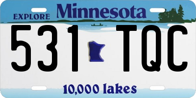 MN license plate 531TQC