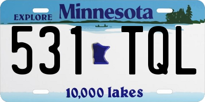 MN license plate 531TQL