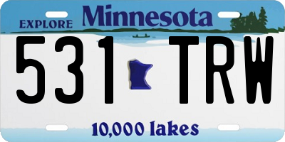 MN license plate 531TRW