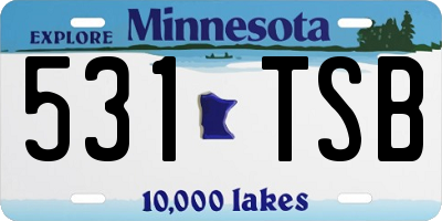 MN license plate 531TSB
