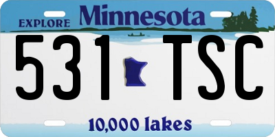 MN license plate 531TSC