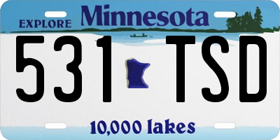 MN license plate 531TSD