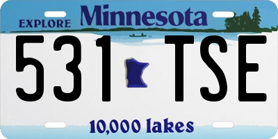 MN license plate 531TSE