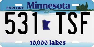 MN license plate 531TSF