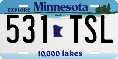 MN license plate 531TSL