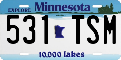 MN license plate 531TSM