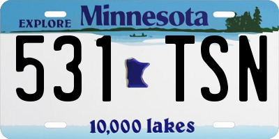 MN license plate 531TSN