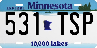 MN license plate 531TSP