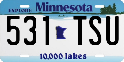 MN license plate 531TSU