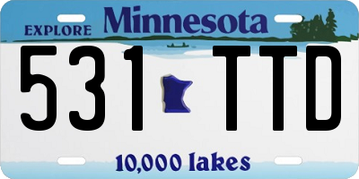 MN license plate 531TTD