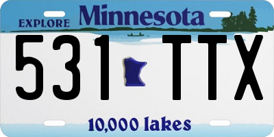 MN license plate 531TTX