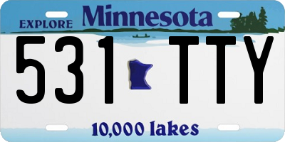 MN license plate 531TTY