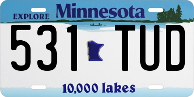 MN license plate 531TUD