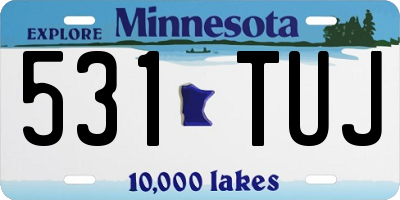 MN license plate 531TUJ