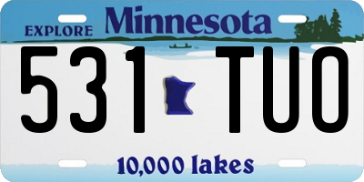 MN license plate 531TUO